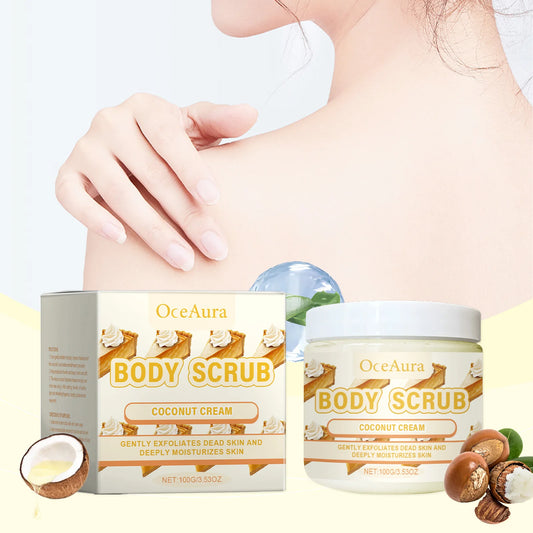 OceAura Coconut Exfoliating Body Scrub | Deep Moisturizing 100g Exfoliating Body Scrub Peaceful Pleasures Health and Wellness