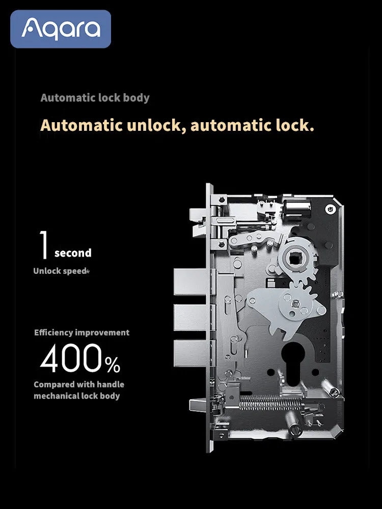 Aqara Smart Door Lock H100 Automatic Cat Eye Zigbee Body Light Sensor NFC Bluetooth Fingerprint Unlock For Homekit Aqara App Peaceful Pleasures Health and Wellness