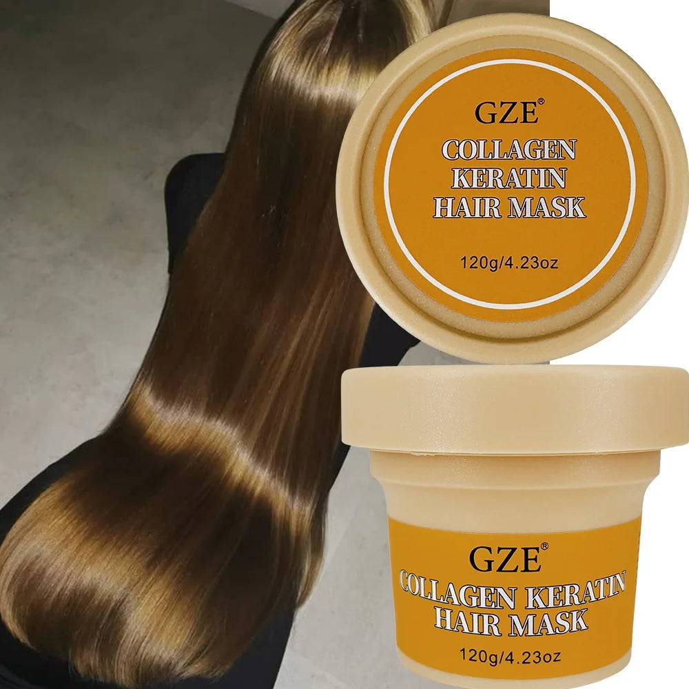 GZE Collagen Keratin Hair Mask – Anti-Frizz & Heat Protection
