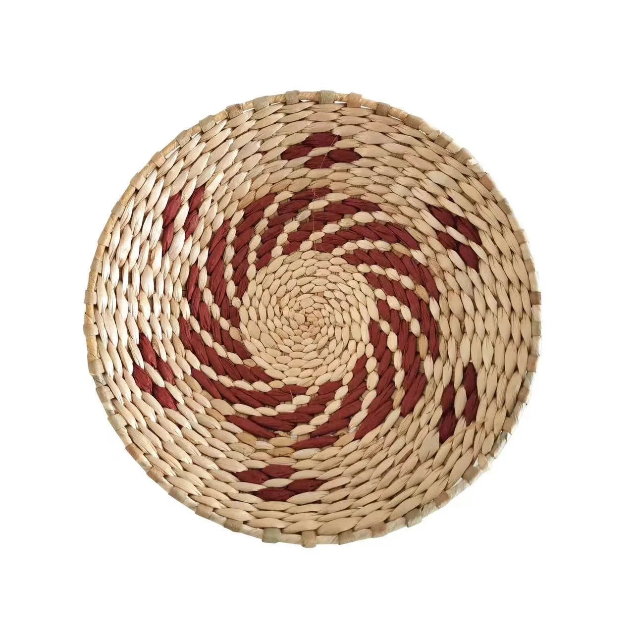 Boho Hand Woven Rattan Wall Basket | Farmhouse Decor