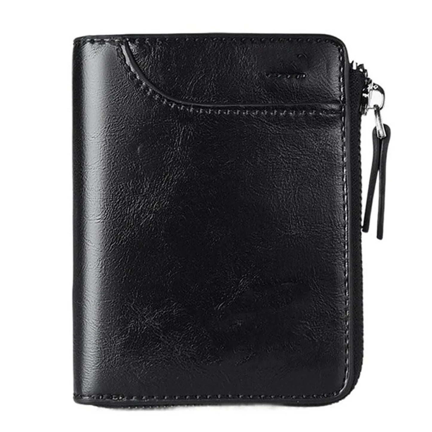 Men's RFID Bifold Wallet – PU Leather, Card Slots & Coin Pocket