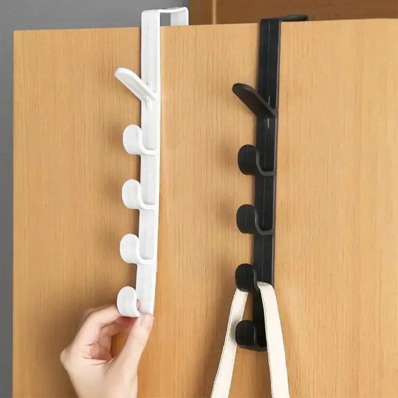 5-Hook Behind the Door Coat Hanger Rack | No-Drill Storage