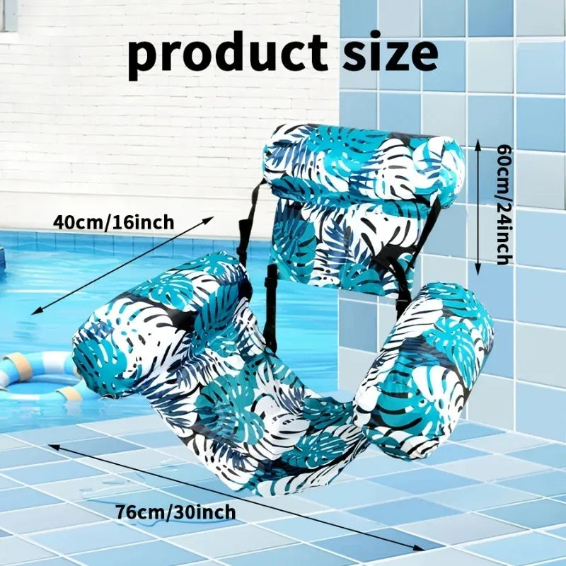 Adult Inflatable Floating Lounge Chair | Foldable Pool Float