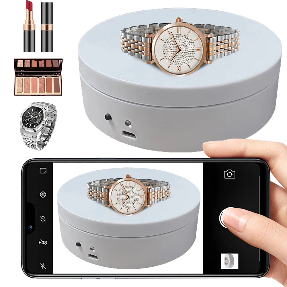 360° Motorized Rotating Display Stand – USB & Battery Turntable