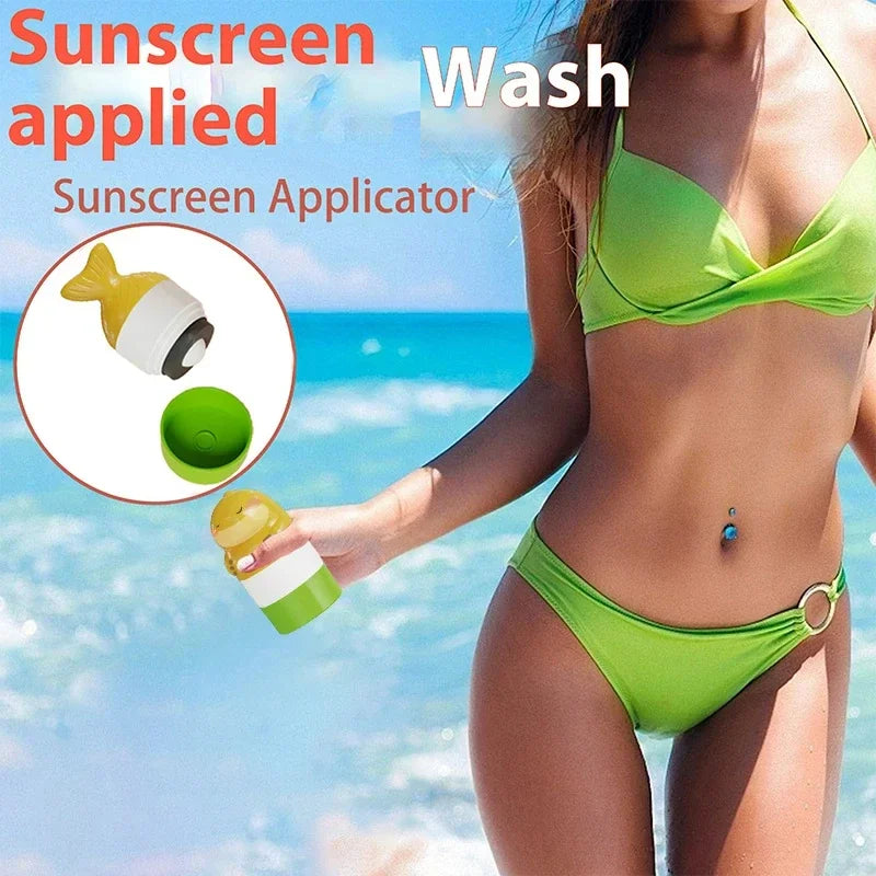 100ml Refillable Sunscreen Applicator Sunscreen Lotion Applicator Portable Applicator For Kids Travel Packaging Bottles Peaceful Pleasures Health and Wellness