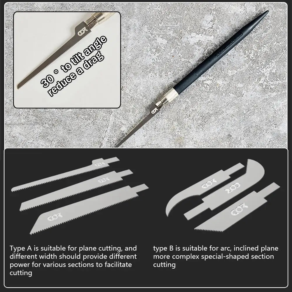 Manual Cutting DIY Hacksaw Mini Saw Straight Curved Mecha Model