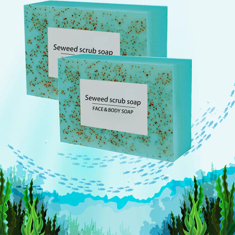 Seaweed Scrub Soap with Vitamin E & Olive Oil | Face & Body