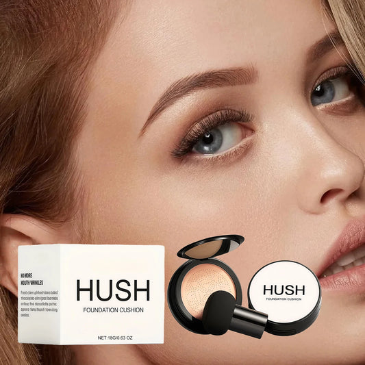 Air Cushion Face Powder Brighten Smooth Finish Natural Color Oil-Control Long-Lasting Makeup Waterproof Moisturizing Concealer Peaceful Pleasures Health and Wellness