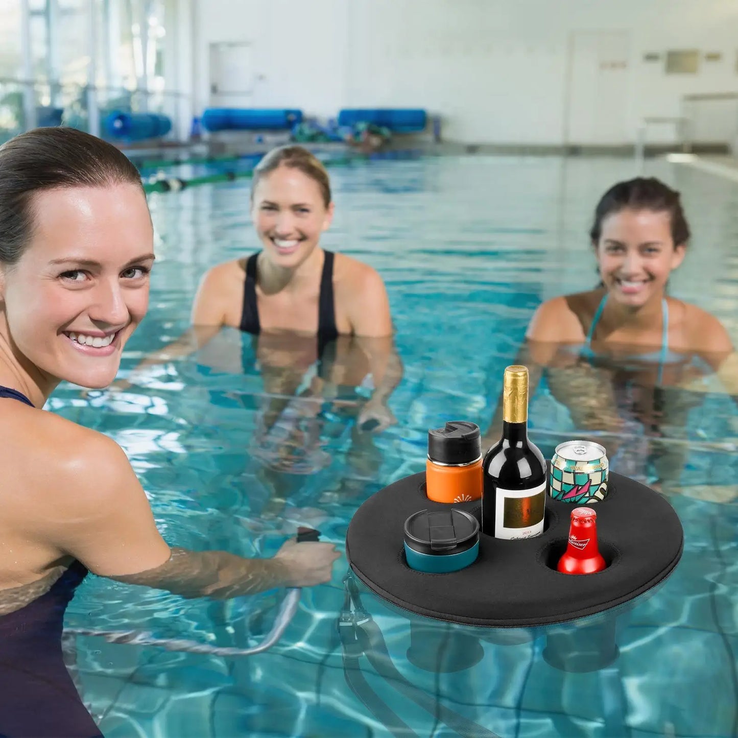 Floating Pool Drink Holder 5-Hole Cup Tray | Spa Hot Tub Float