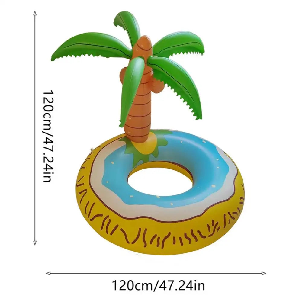 Inflatable Giant Tropical Tree Chair Funny Pool Float for Water Lake Beach River, Summer Party Swimming Floatie for Tanning Bar Peaceful Pleasures Health and Wellness A