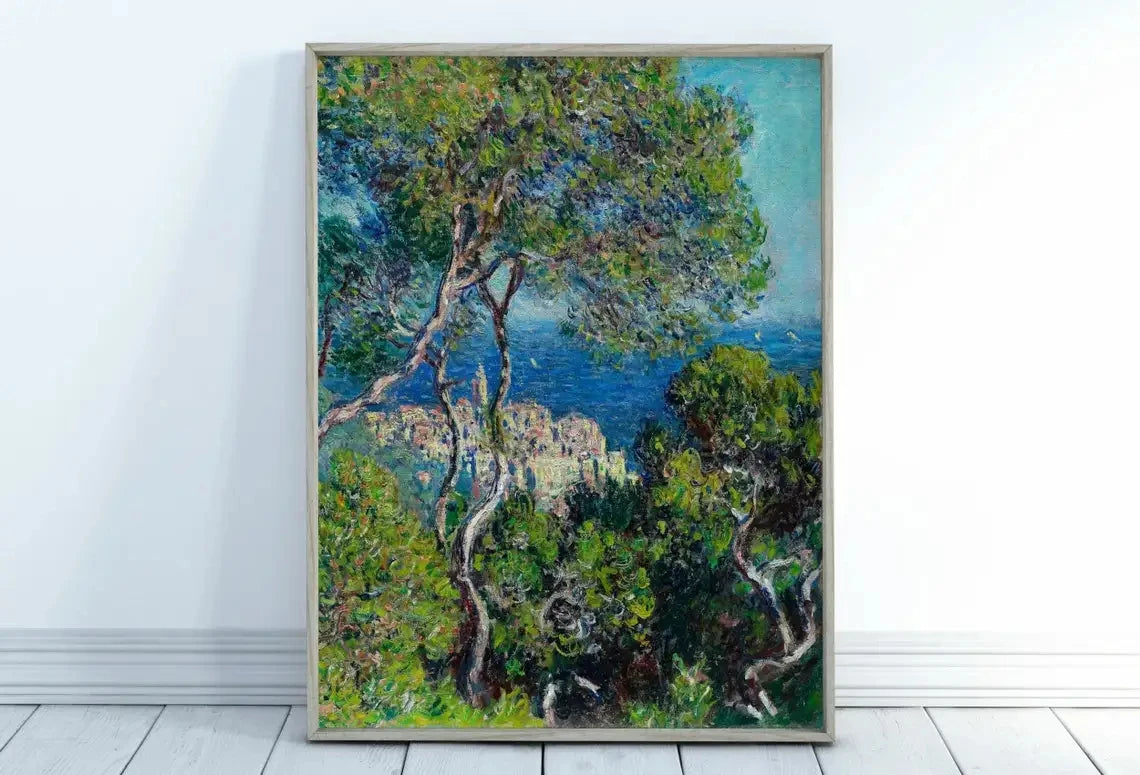 Monet Abstract Landscape Canvas Wall Art | Nordic Poster Print
