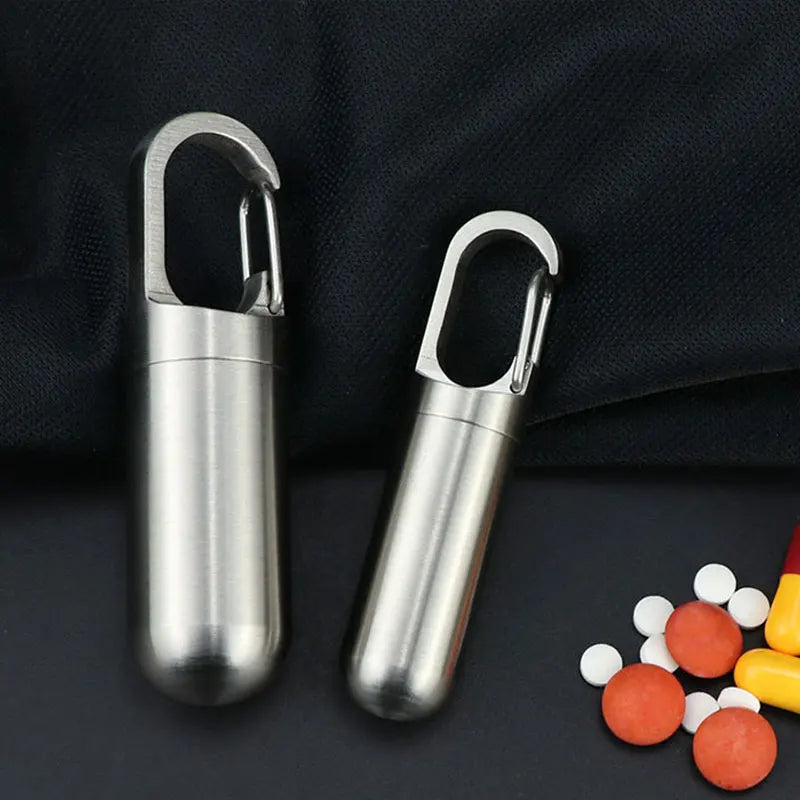 Waterproof Stainless Steel Pill Case | Mini Outdoor Storage Box