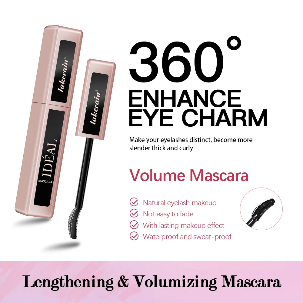 Lakerain Lengthening Volumizing Mascara Fan Shaped Makeup Effect Long Lasting Clump-Free Lashes Suitable for All Skin Tones Peaceful Pleasures Health and Wellness