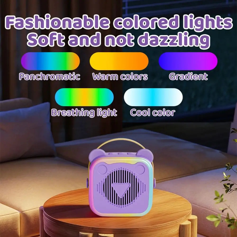 Portable Mini Karaoke Machine 3.5mm Earphone HIFI Surround Mini Bluetooth Audio USB Charging Bluetooth 5.3 Peaceful Pleasures Health and Wellness