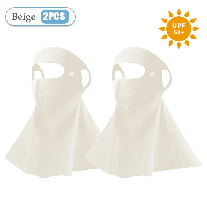 3D Ice Silk UPF50+ UV Face Mask – Cooling Balaclava Women