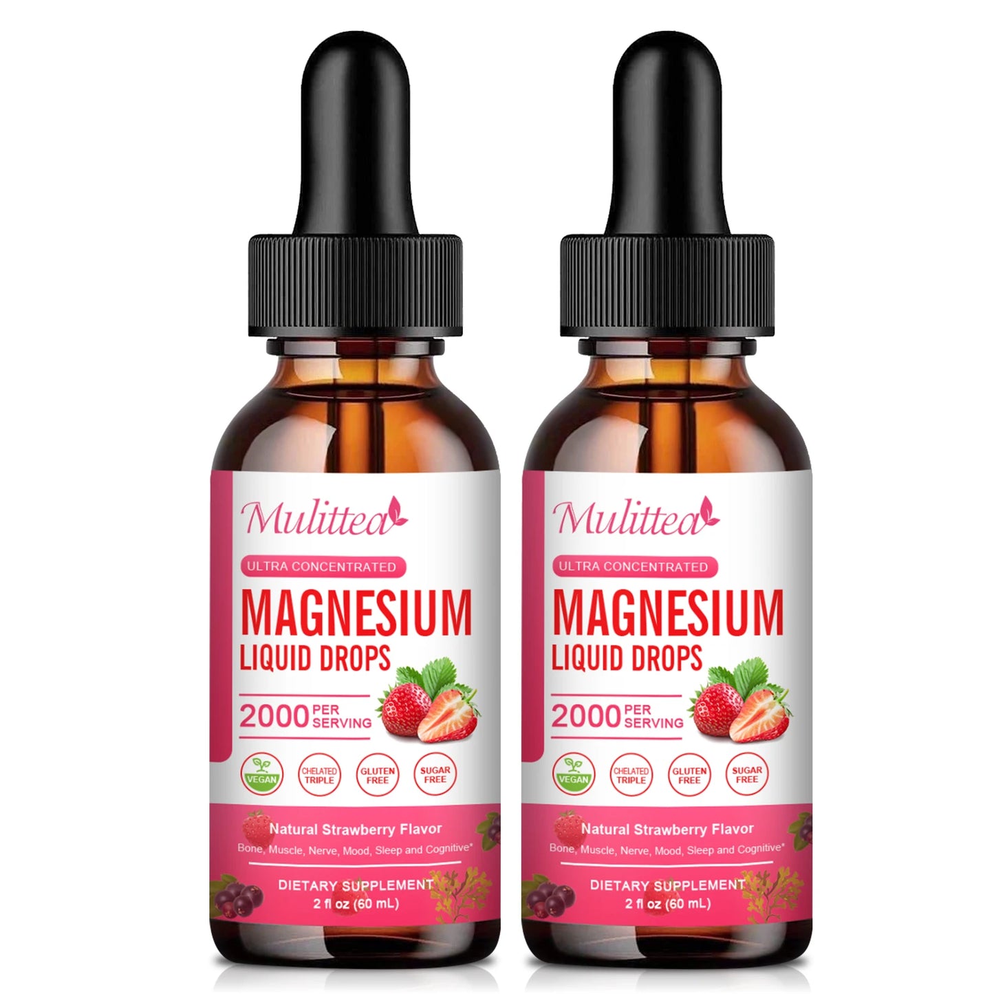 Liquid Magnesium Glycinate 500mg Drops – Sleep, Nerve & Muscle Support | 60ml Peaceful Pleasures Health and Wellness