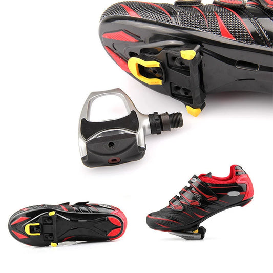 Bike Cleats Self-locking Cycling Pedals Cleat Set 6 Degree Float Yellow Clip Non-Slip Cycling Pedals Indoor Cycling & Road Bike Peaceful Pleasures Health and Wellness