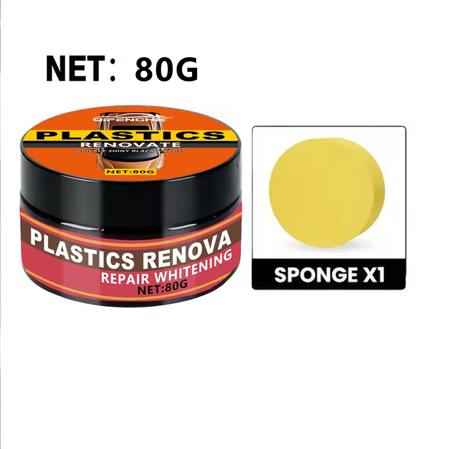 Car Plastic Restorer Cream – UV Protection & Black Trim Shine