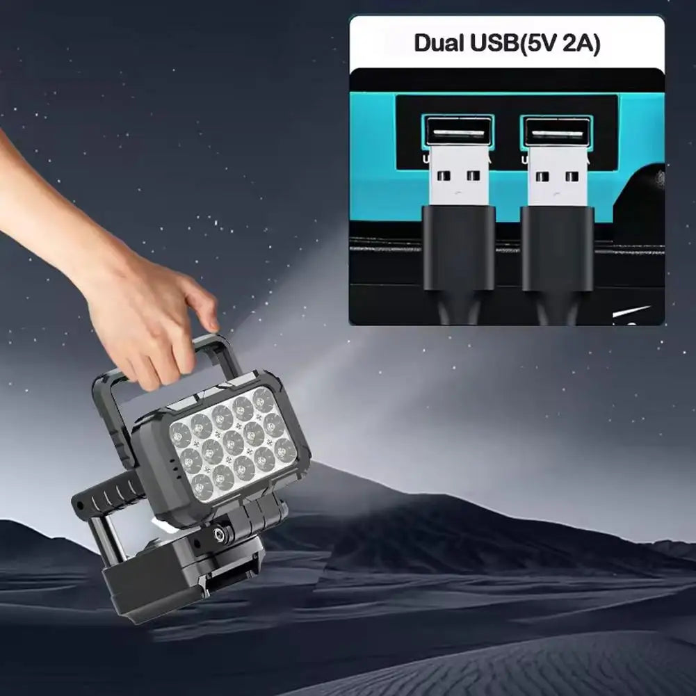 Cordless LED Work Light for Makita 18V Battery | Dual USB Cordless Work Light Peaceful Pleasures Health and Wellness
