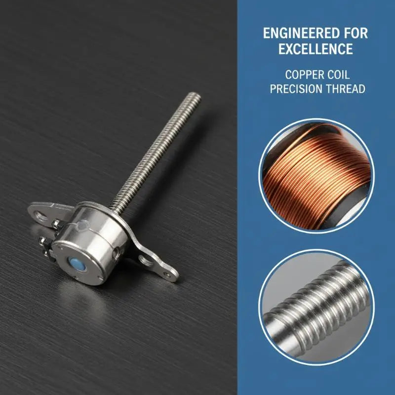 Micro 2 Phase Stepper Motor 6mm 4 Wire Adjustable Long Shaft For Optical Instrument Motorized Adjustment Peaceful Pleasures Health and Wellness