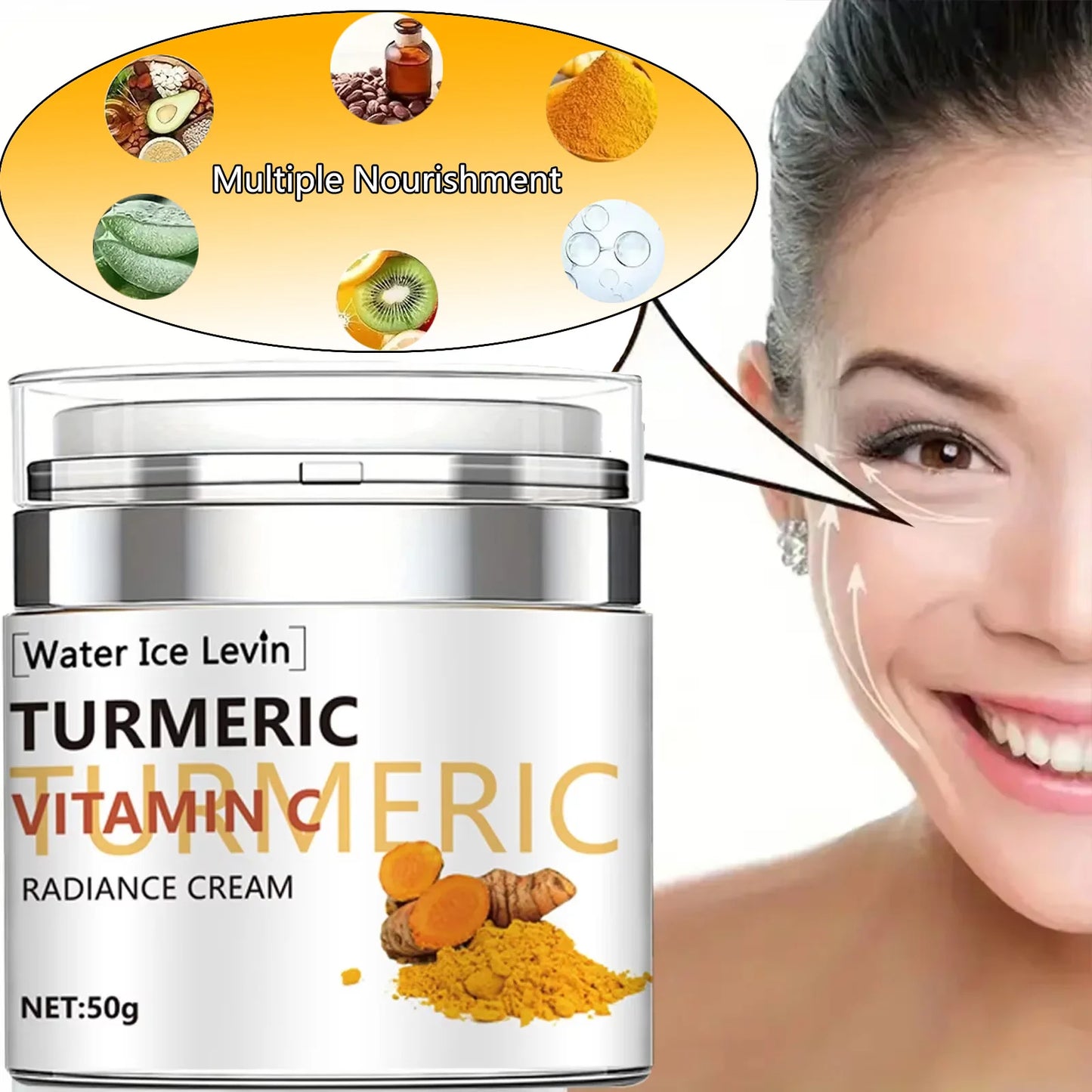 Turmeric Vitamin C Face Cream – Retinol & Hyaluronic Acid