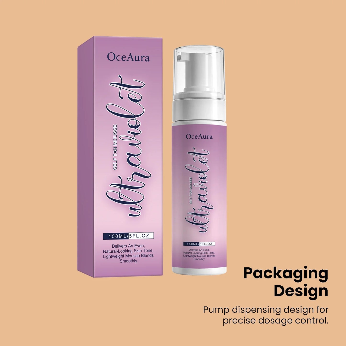 OceAura Self Tanning Mousse – Streak-Free Natural Glow 150ml