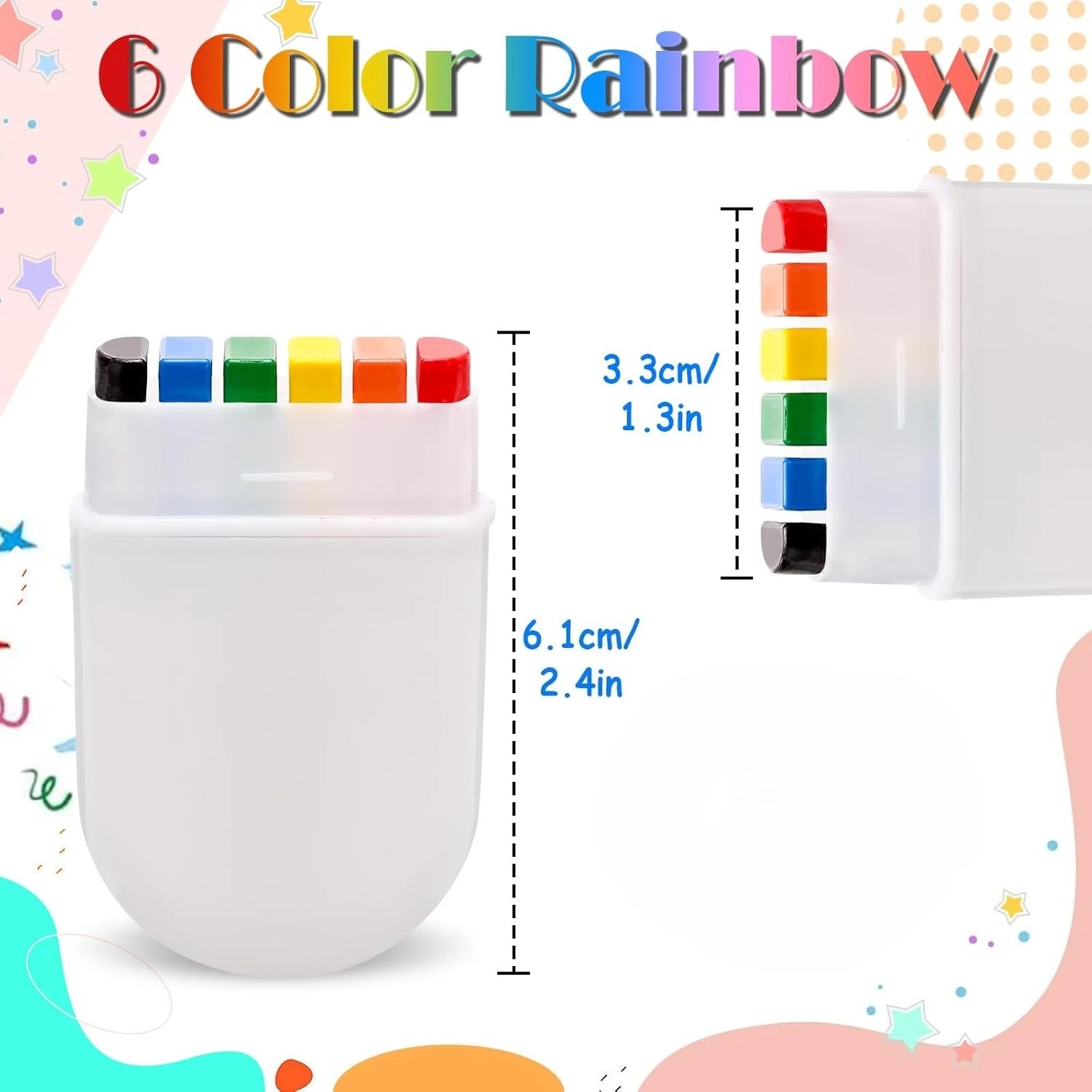 Rainbow Crayon Paint Rainbow Birthday Party Colourful Theme Party Accessories Party Family Costume Gift Pocket Size Peaceful Pleasures Health and Wellness