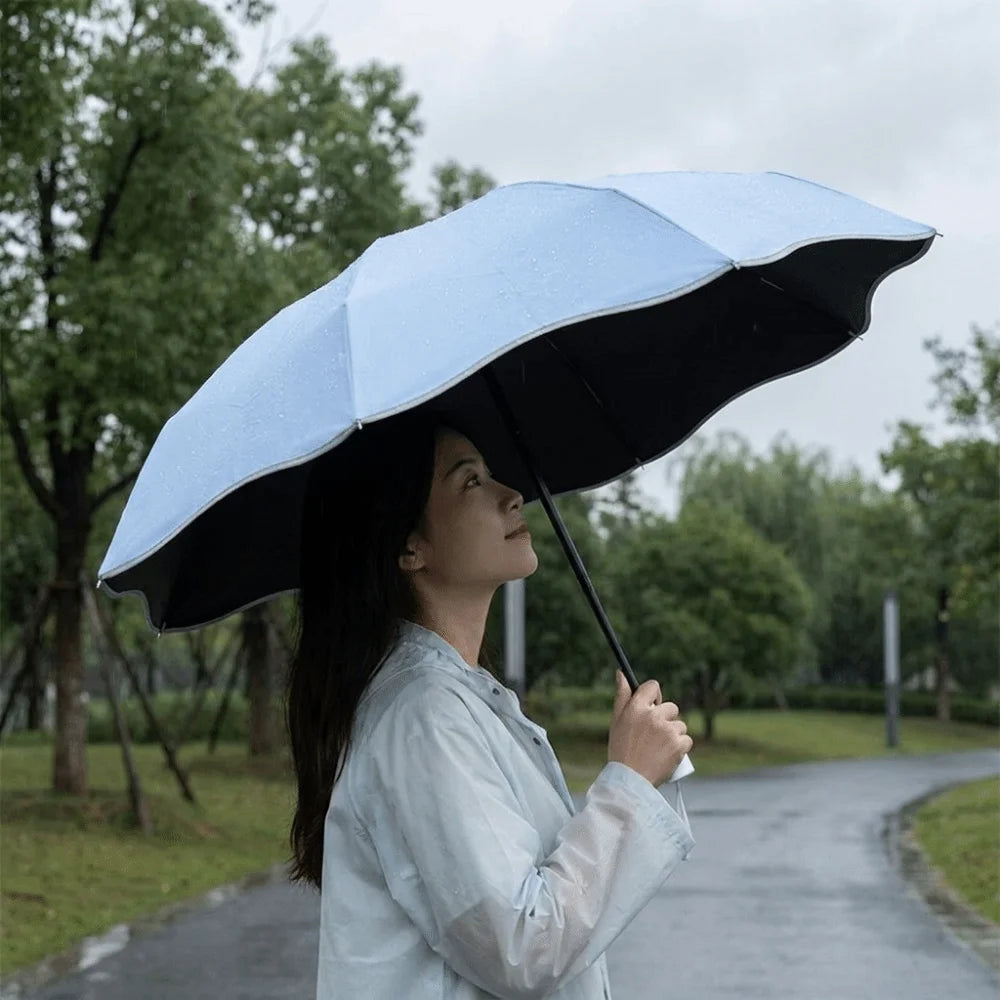 UV Protection 3-Fold Windproof Sunshade Umbrella | Reflective Edge