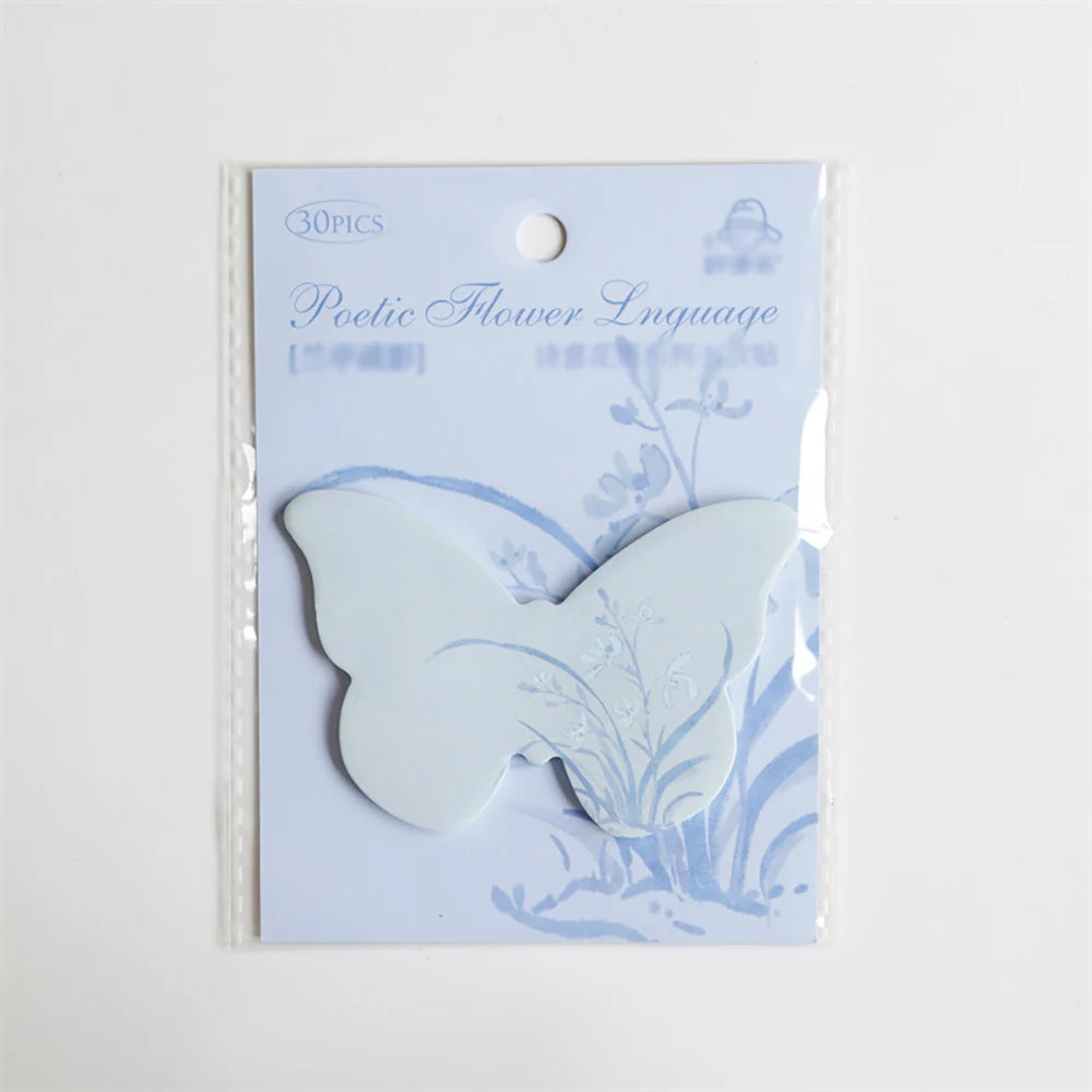Flower Language Sticky Notes N Times Ancient Fan Shaped Butterfly