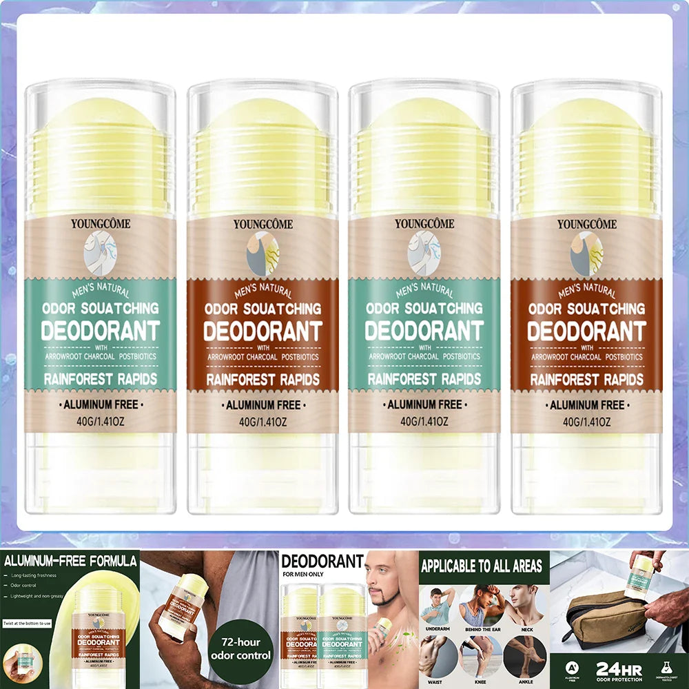 YOUNGCOME Men's Antiperspirant Deodorant Stick – 72Hr Protection