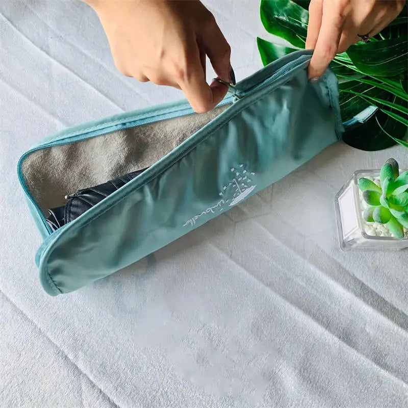 Waterproof Wet Umbrella Bag Foldable Absorbent Pouch for Travel Car Home Camping Rainy Day Dry Storage Organizer Peaceful Pleasures Health and Wellness