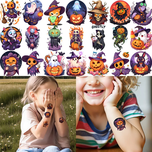 54pcs Halloween Temporary Tattoo Stickers – Waterproof Body Art Temporary Tattoo Stickers Oasis Select