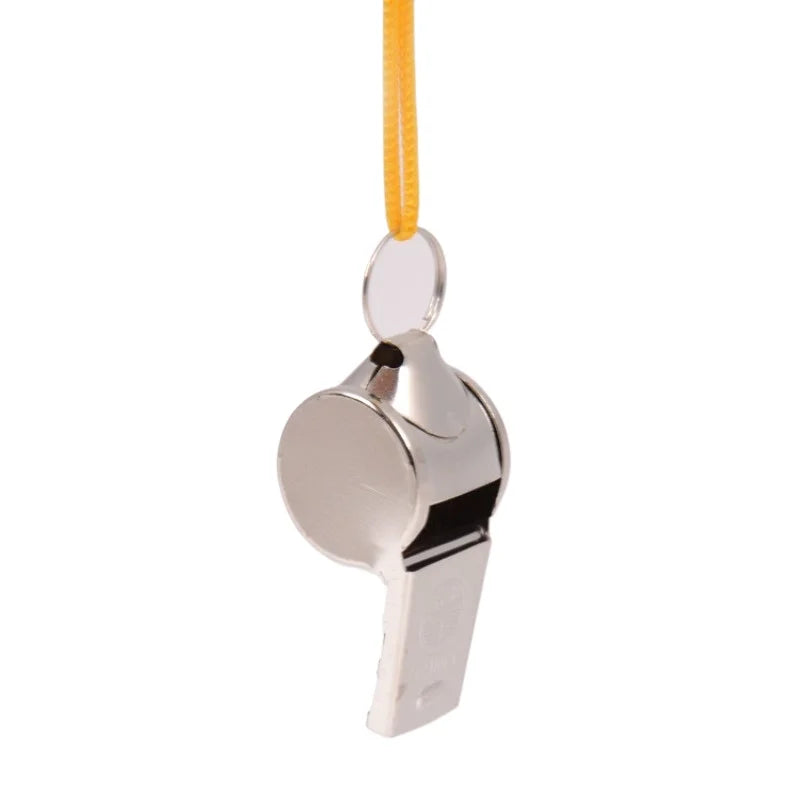 Games Referee Whistle Metal Sports Yellow Rope Outdoor Survival