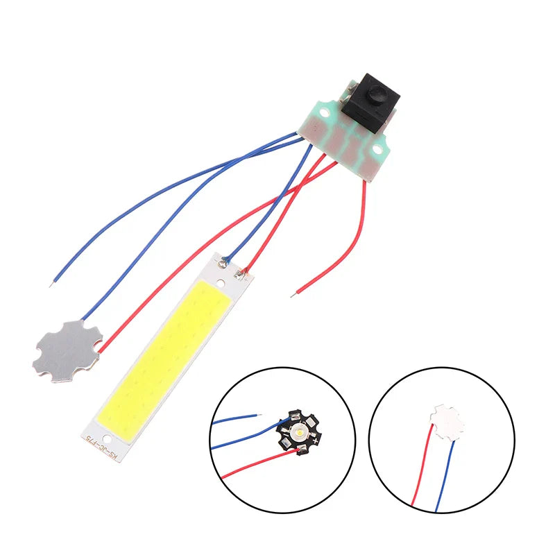 Dual LED Light Board with Switch DC 3.7–5V DIY Lamp Module