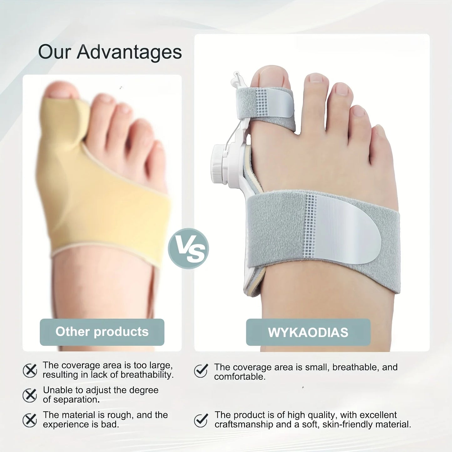 Adjustable Thumb Hallux Valgus Corrector and Toe Alignment Orthotic | Strong Support with Breathable Holes, Soft Cushioning Peaceful Pleasures Health and Wellness