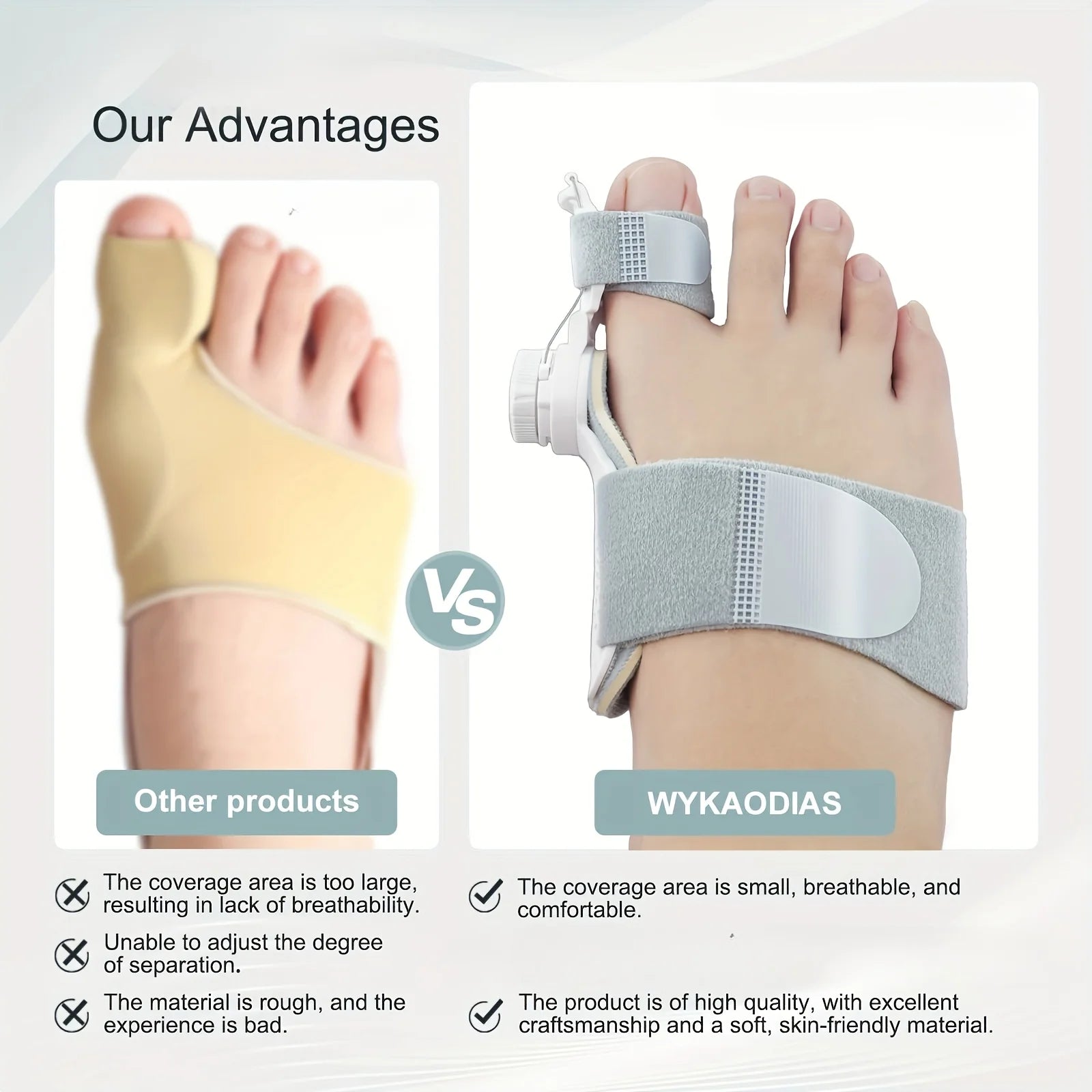 Adjustable Thumb Hallux Valgus Corrector and Toe Alignment Orthotic | Strong Support with Breathable Holes, Soft Cushioning Peaceful Pleasures Health and Wellness