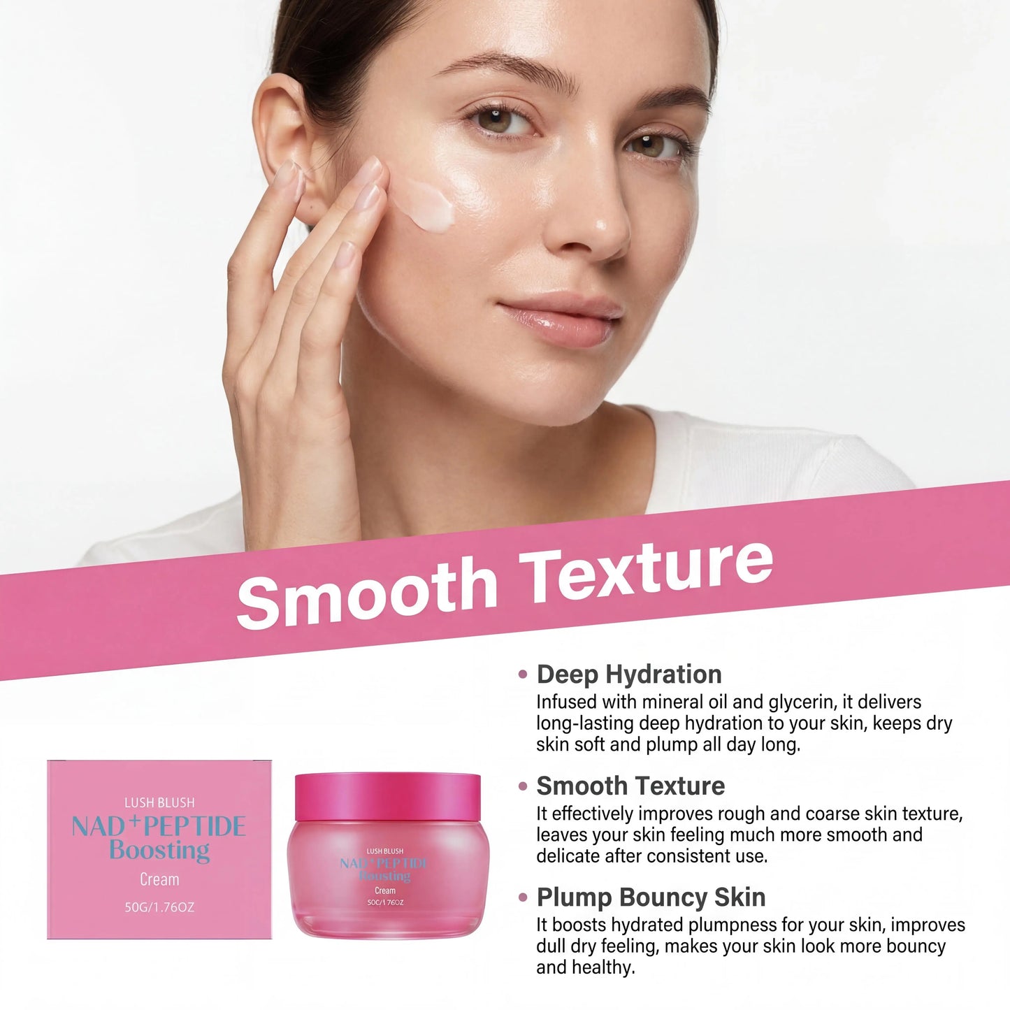 NAD+ Peptide Anti-Wrinkle Lifting Cream Peaceful Pleasures Health and Wellness