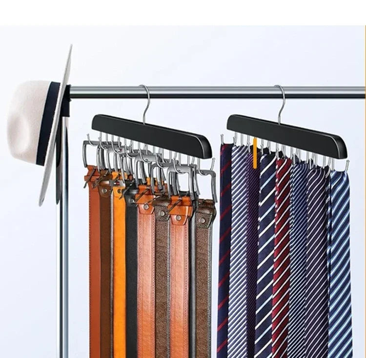Wooden Belt Rack Women Storage Hangers for Clothes Case Home Wardrobe Accessories Supplly Scarf Organizer Men Tie Belt Hangers Peaceful Pleasures Health and Wellness