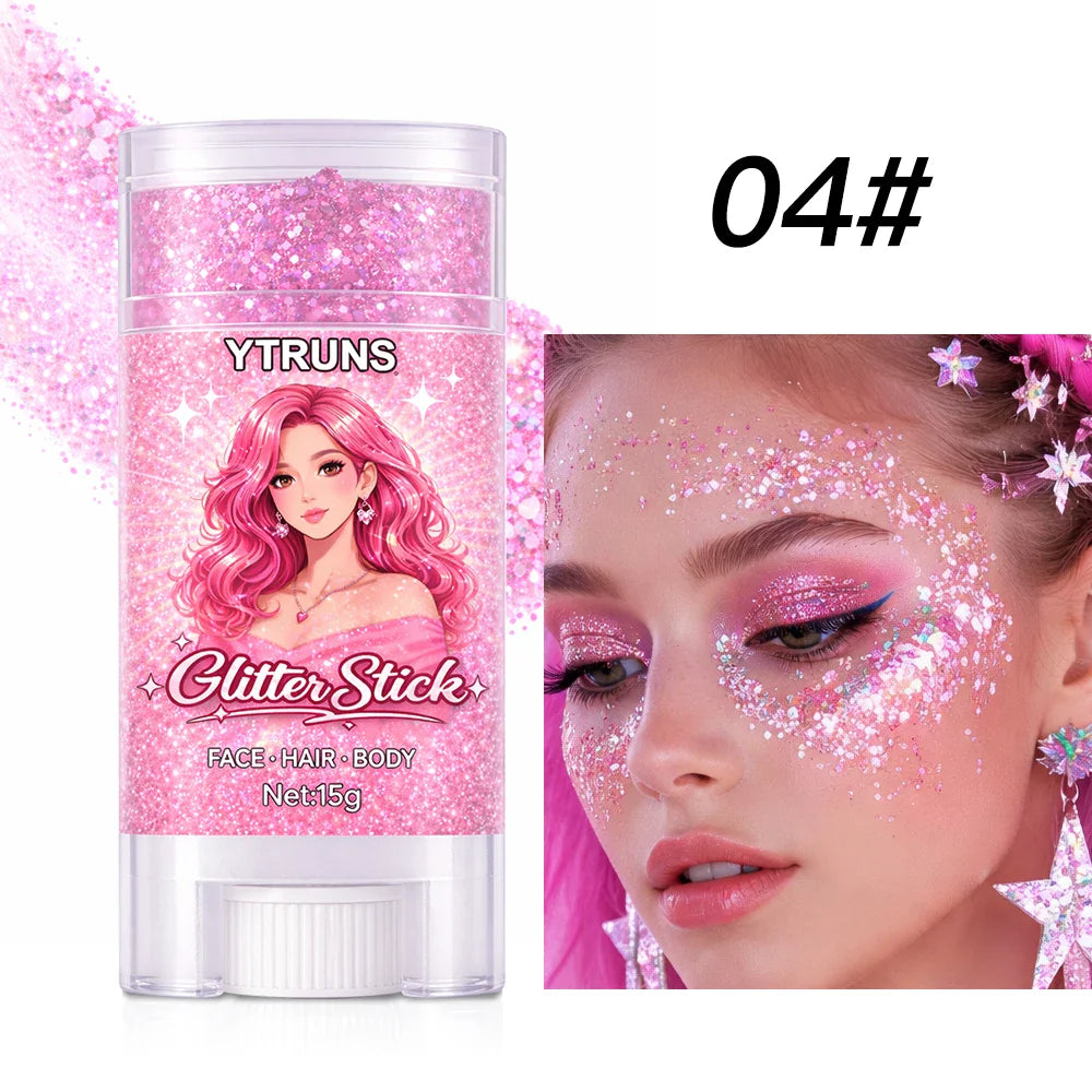 YTRUNS Star Glitter Gel Stick – Face & Body Shimmer 15g