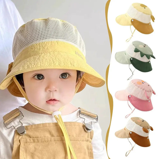 Kids Wide Brim Mesh Bucket Sun Hat for Boys & Girls | Summer Kids Bucket Hat Peaceful Pleasures Health and Wellness