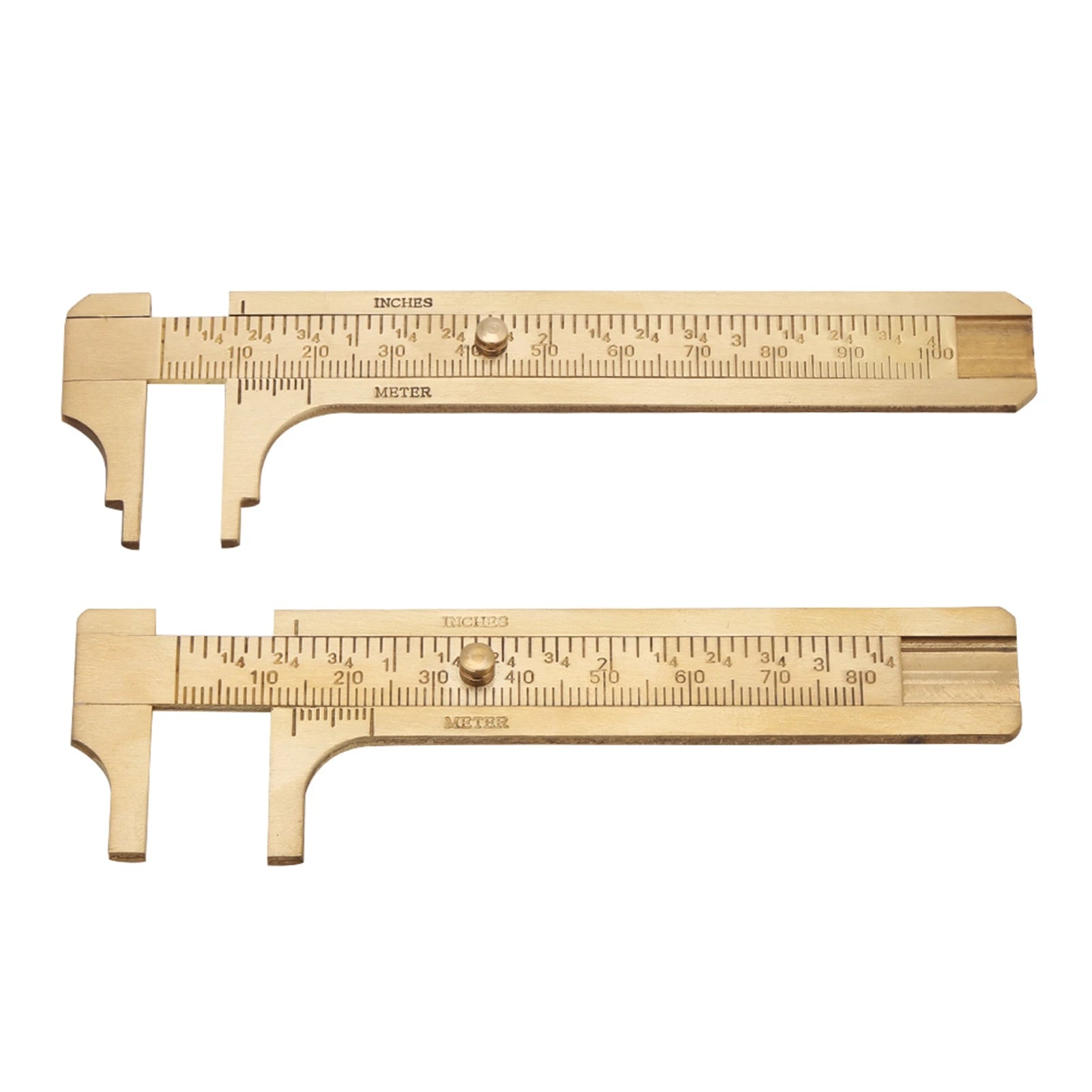 Brass Sliding Gauge Vernier Caliper Ruler Measuring Tool Double Scales mm/inch Vernier Caliper Double Scale Vernier Caliper Peaceful Pleasures Health and Wellness