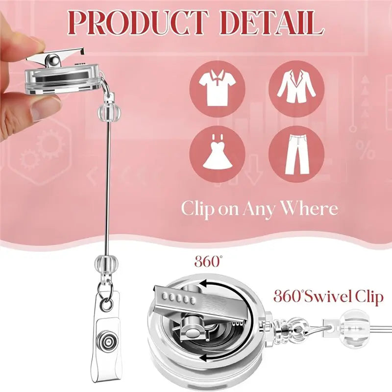 A36T-DIY Jewelry Making 15 Pcs Alligator Clip Holder With Swivel Beaded Blank Bars Bulk For Teachers Office Supplies C Peaceful Pleasures Health and Wellness