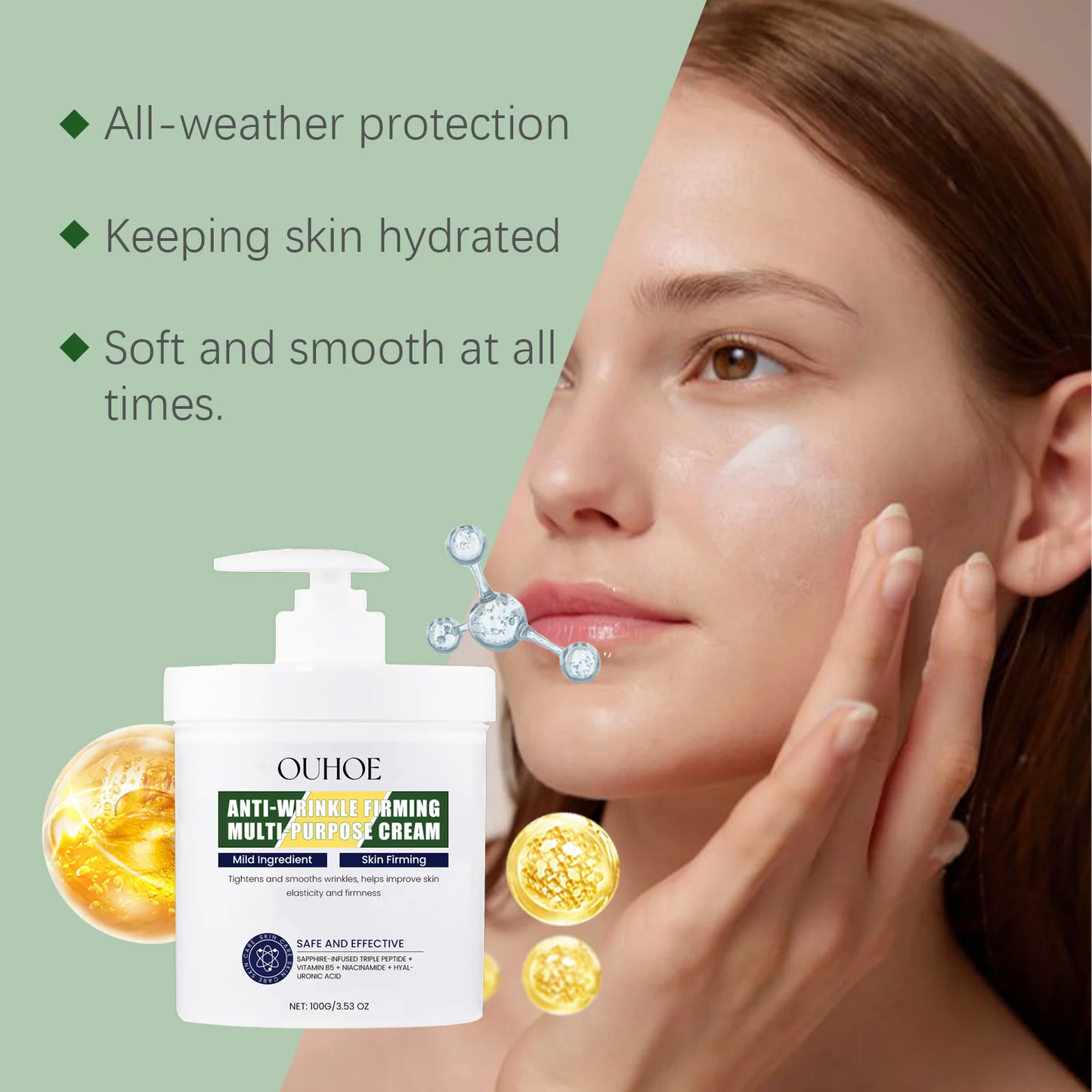 OUHOE Firming Anti-Wrinkle Face & Body Cream 100g | Deep Hydration