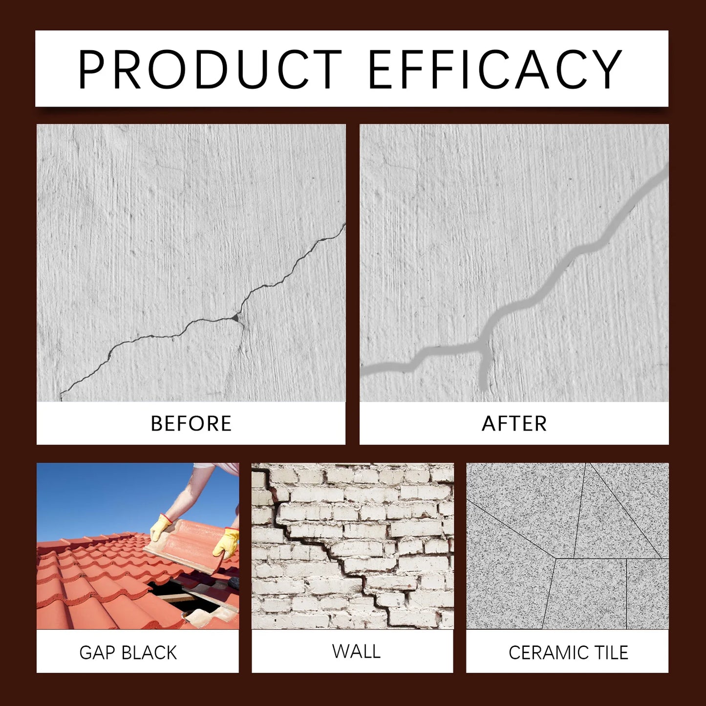 Self-Leveling Concrete Crack Filler Sealant | Quick Dry
