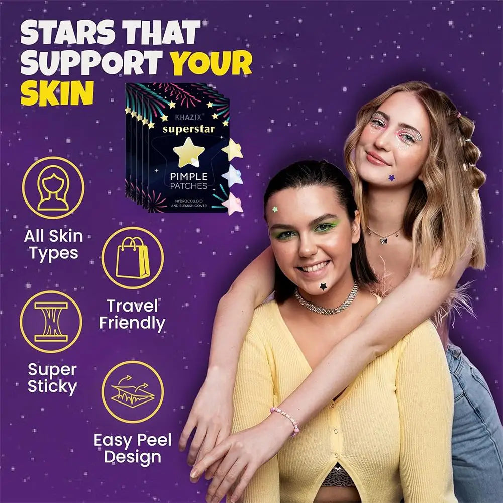 Colorful Star Pimple Patches – 240/280 Pcs Hydrocolloid Peaceful Pleasures Health and Wellness