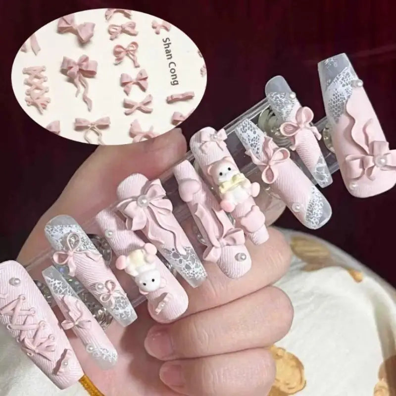 Bowknot Nail Silicone Mould Nail Art Stamp Nail Decoration Accessories DIY Handmade Tool Stereoscopic Manicure Tools Peaceful Pleasures Health and Wellness