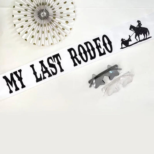 My Last Rodeo Sash | Western Cowgirl Bachelorette Party Bachelorette Party Sash Peaceful Pleasures Health and Wellness sash