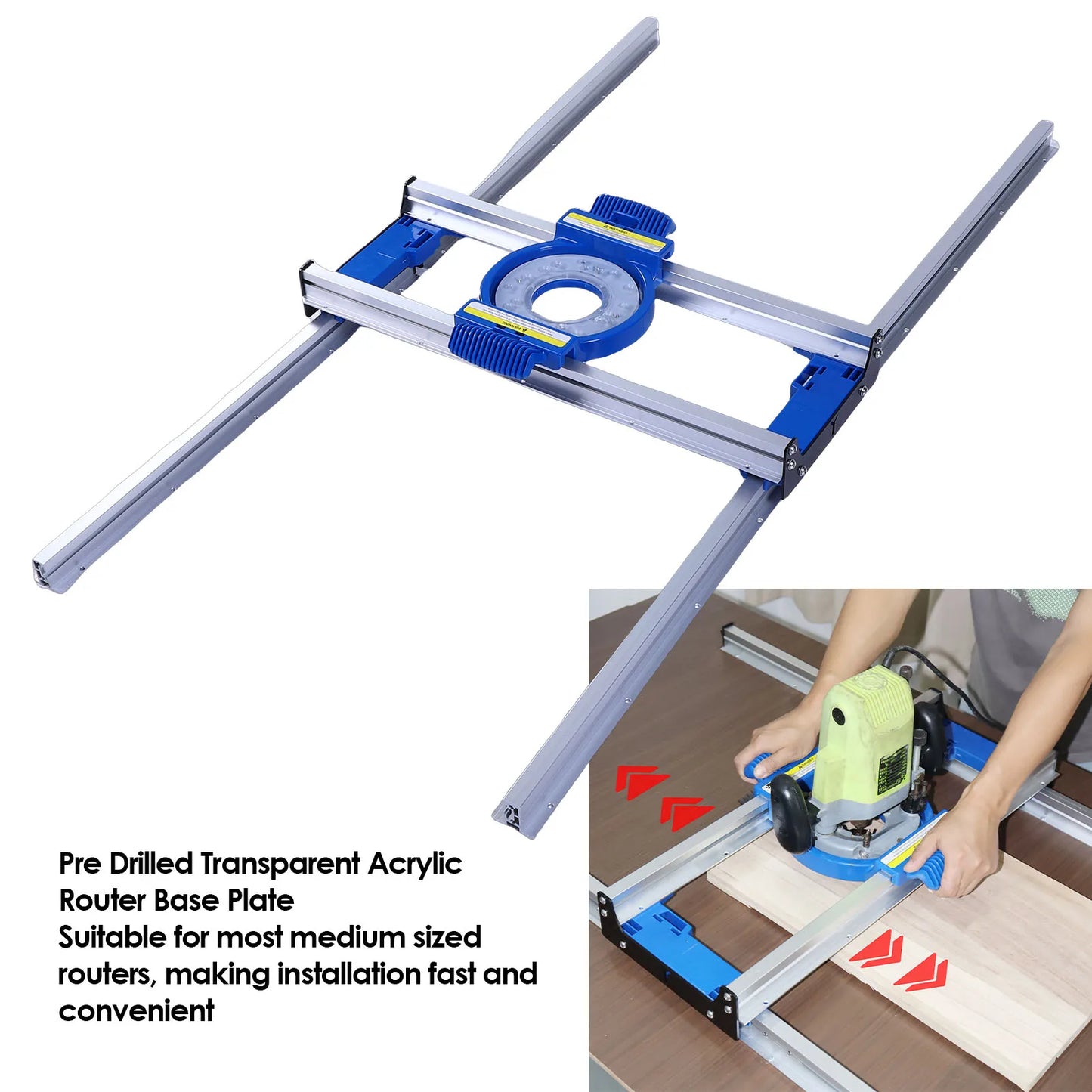 Aluminum Alloy Router Sled Jig – Slab Flattening & Resin