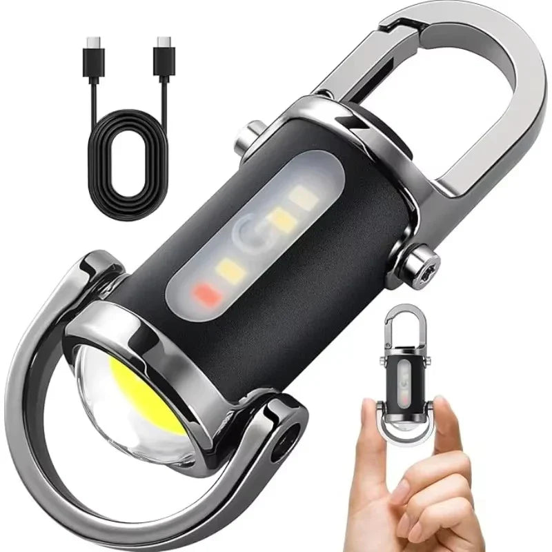 Mini LED Magnetic Flashlight 2000LM 8 Modes USB Rechargeable