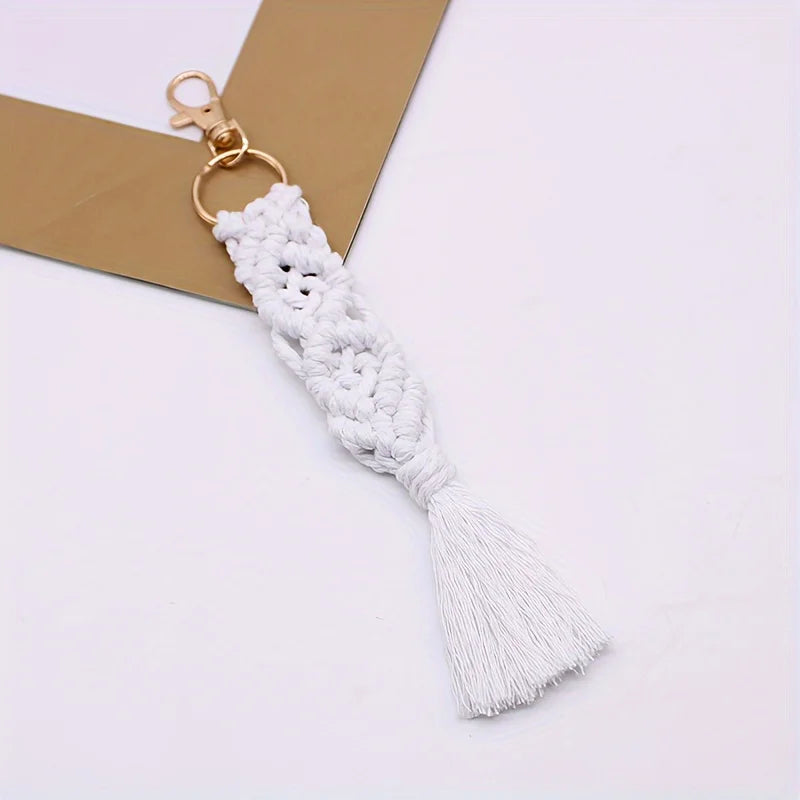 1 Piece, Cotton String Handmade Woven Keychain Pendant Creative Keychain, Backpack Pendant, Bag Ornaments, Birthday Gift, Party Peaceful Pleasures Health and Wellness Set 1